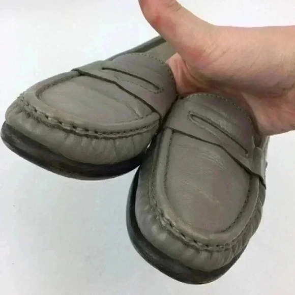Sas Womans Flats Sz 7 S Gray Leather Slip On Penny - Picture 7 of 8